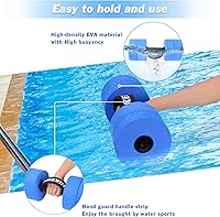Vista 3 de Hikeen Mancuernas de ejercicio acuático con 4 pesas de espuma EVA de alta densidad para piscina, resistencia a la piscina, para aeróbic acuático