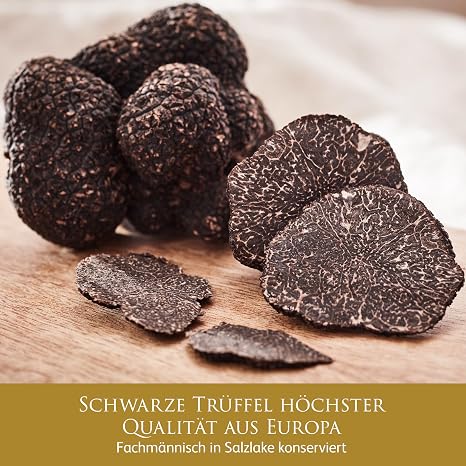 TruffleHunter Preserved Whole Black Truffle - 30g Preserved whole black truffles in brine vegan vegetarian and kosher great for slicing or grating
