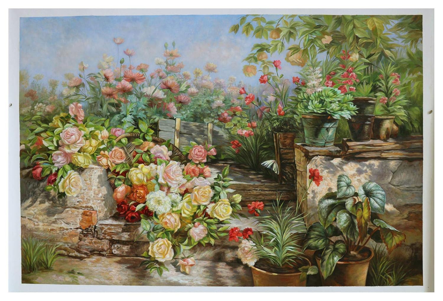 Amazon.com: Rustic Garden in Blossom - Olga Wisinger-Florian hand