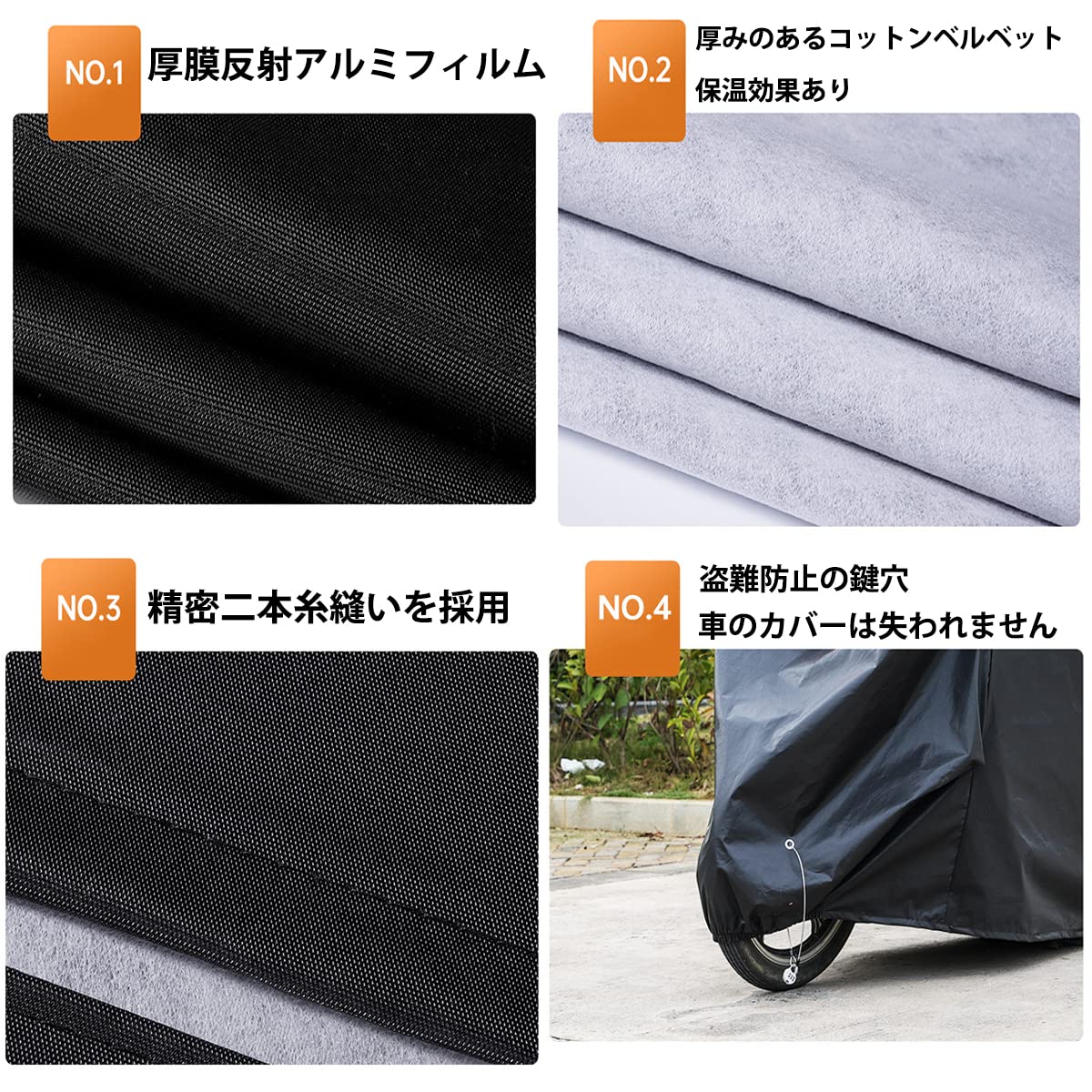 Amazon | ZNFGQLX バイクカバー 原付 車体カバー 耐熱 UVカット に適合