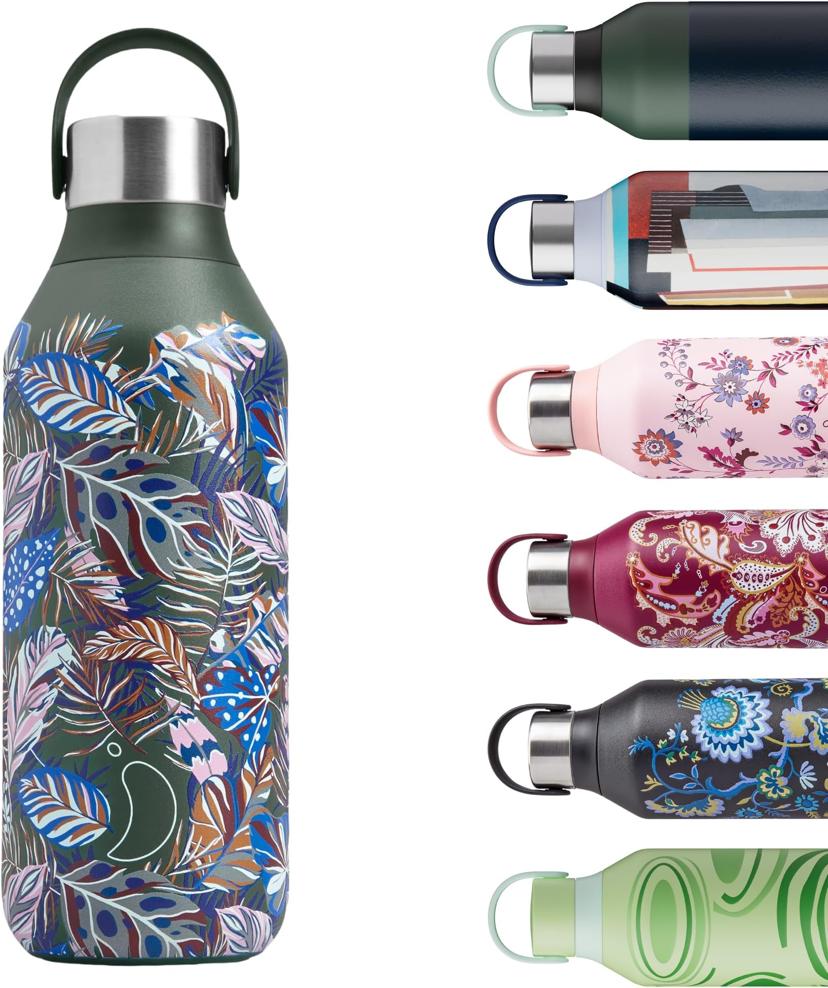Chilly's Series 2 Water Bottle - Vacuum Insulated Stainless Steel Water Bottle with Soft Collar & Carry Loop, Thermal Flask For Hot & Cold Drinks - Leak Proof, No Sweat - Liberty - Chile Jam, 500ml
