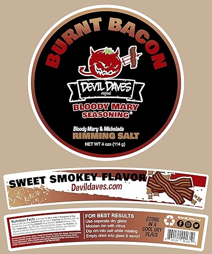 Miniatura 7 de Rimmer de barbacoa de tocino quemado para Bloody Marys, Micheladas, César - Smokey bold not spicy Cocktail rim Salt | Práctico recipiente con tapa