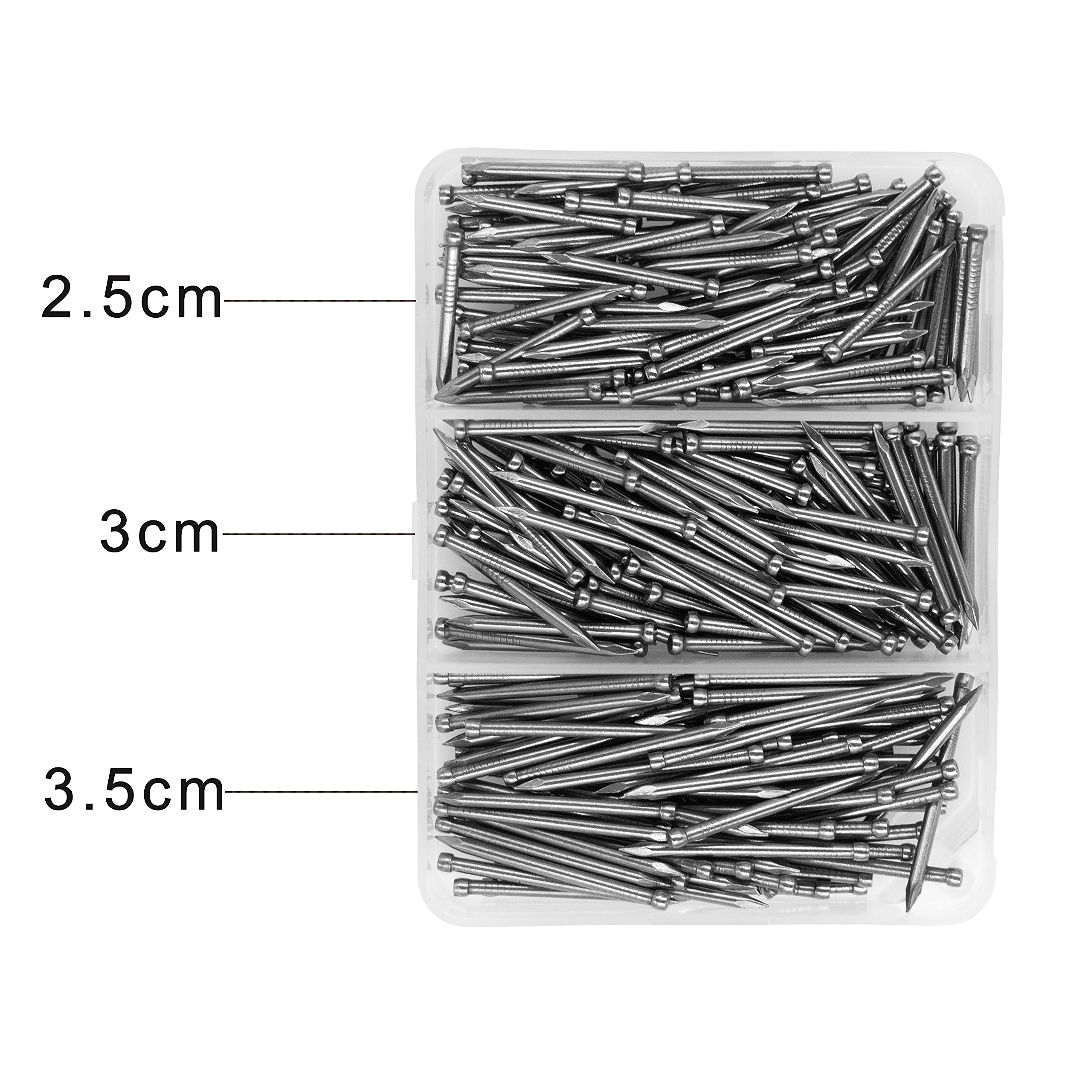 100 Clous Galvanisés OMOTOOL 35mm - Acier Carbone Pour Accrochage Et Bois