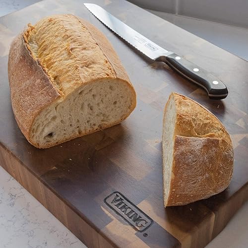 Miniatura 4 de Tabla de cortar de madera de acacia de grano final Viking de 20 x 14 x 2 pulgadas, 14 libras