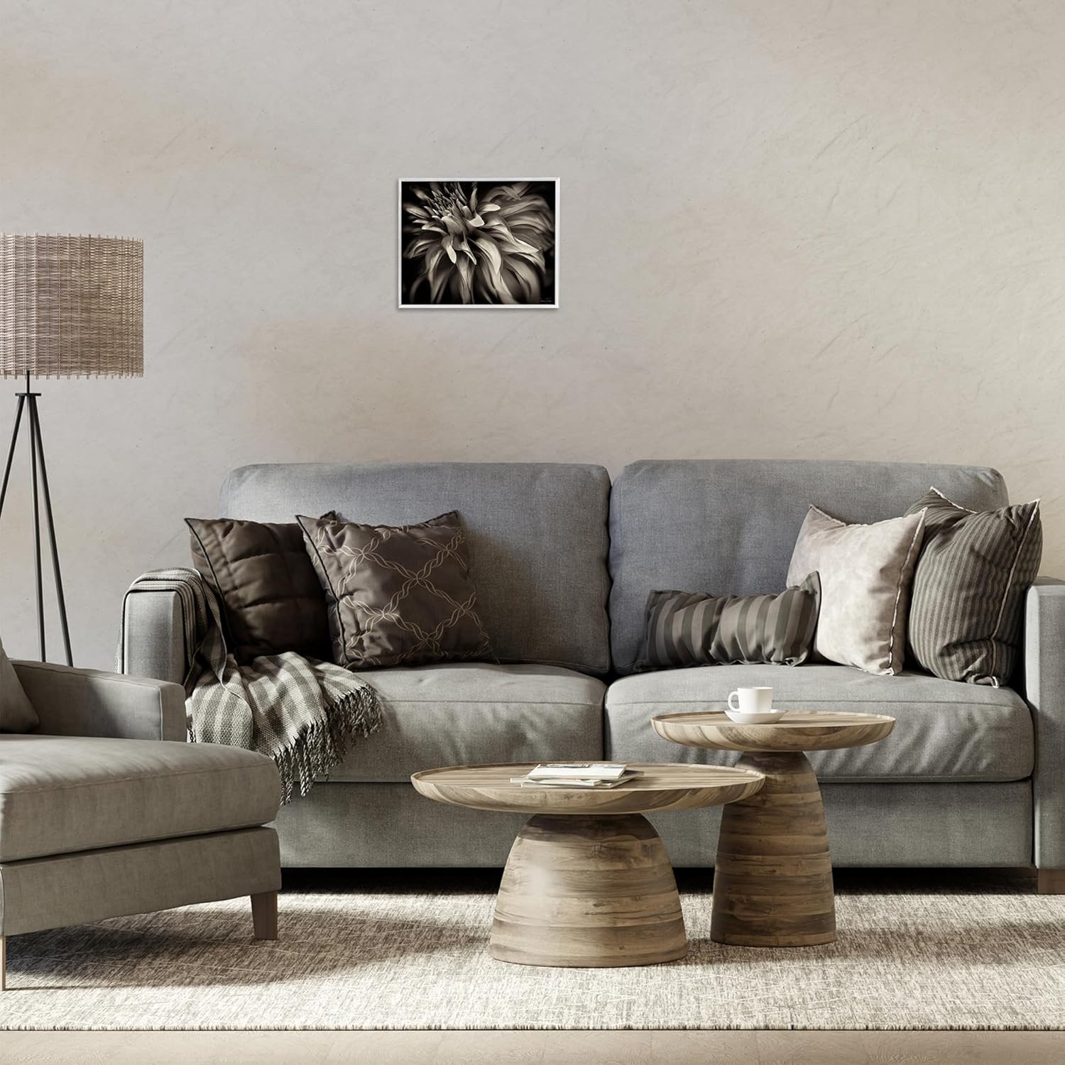 Stupell Industries Dark Curling Chrysanthemum Framed Giclee Art Design by Dennis Frates