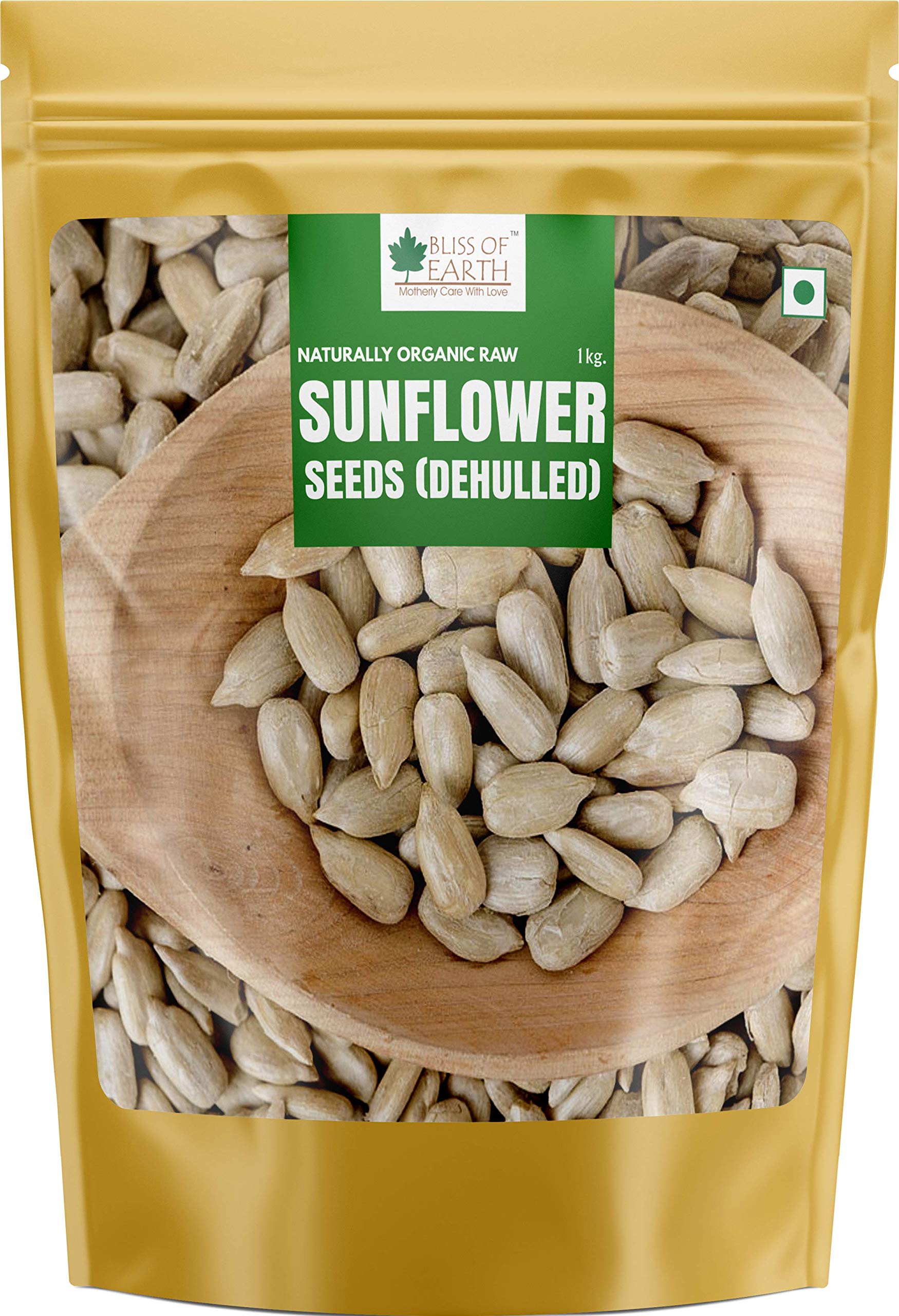 Bliss of Earth Sunflower Seeds 1kg - Dehulled Sunflower Seeds for Eating - Natural & Organic Superfood for Snacking - Rich in Fibre & Protein for Skin & Hair