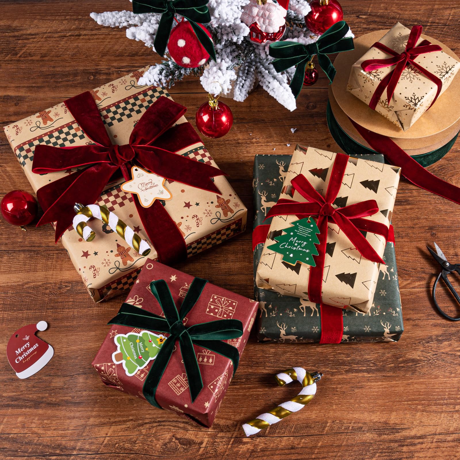 Cinta de terciopelo marfil de 1 pulgada x 25 yardas para cinta de Navidad, envoltura de regalos, corona, lazo, proyectos de costura