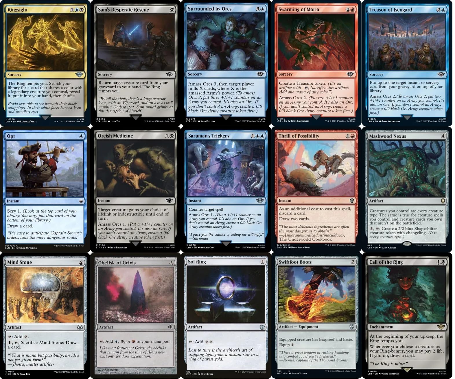 Amazon.com: Orc Amass Commander Deck - Sauron - EDH - Grixis Blue