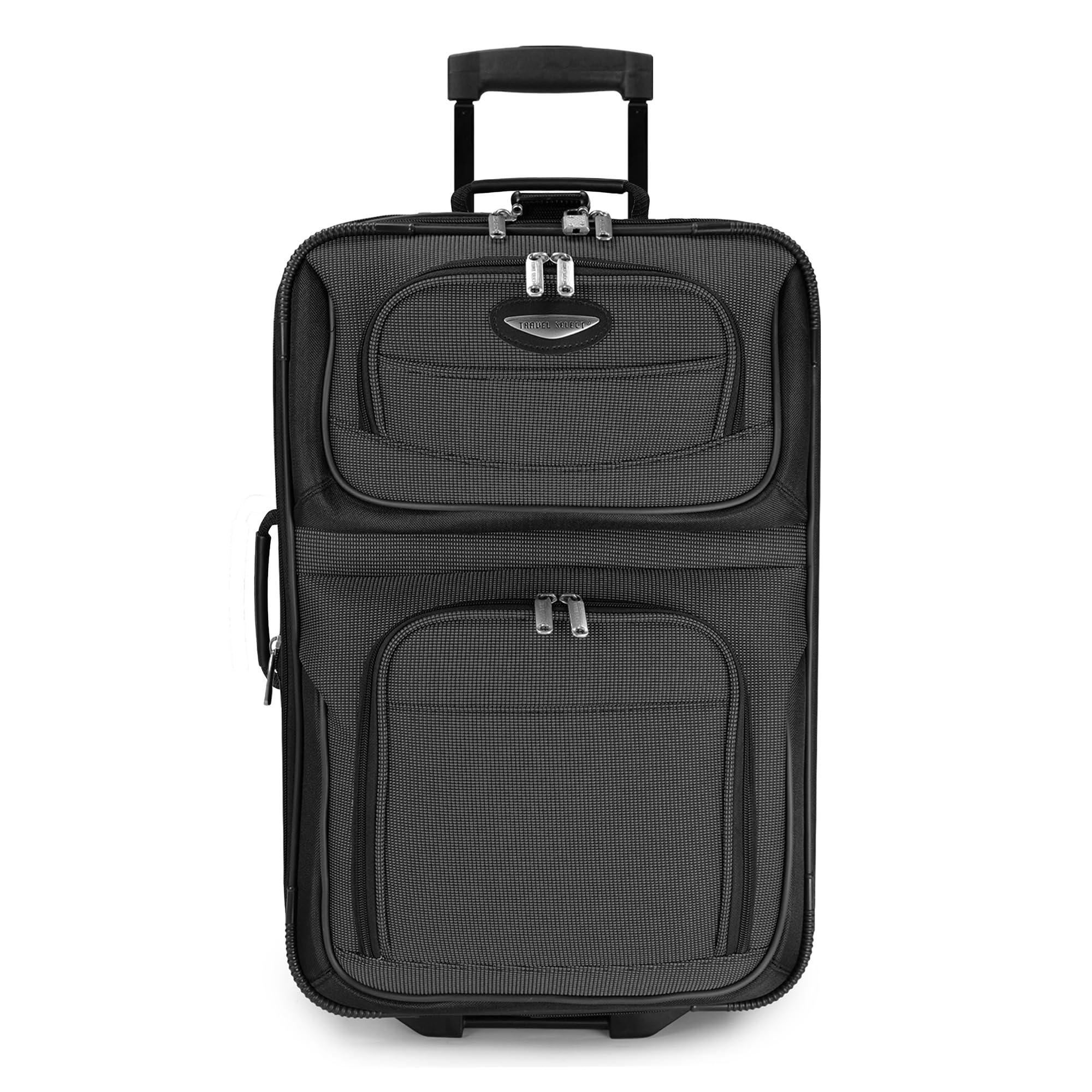 Travel Select Amsterdam Softside Expandable Rolling Luggage, TSA-Approved, Lightweight, Gray, Carry-on 21-Inch