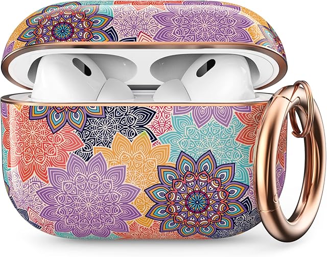 Delidigi for AirPods Pro 2 Case & AirPods Pro Case[Upgraded Version] Stylish Hard TPU Protective Case Cover for AirPods Pro 2 2022/AirPods Pro 2019 Women Girls (Mandala)