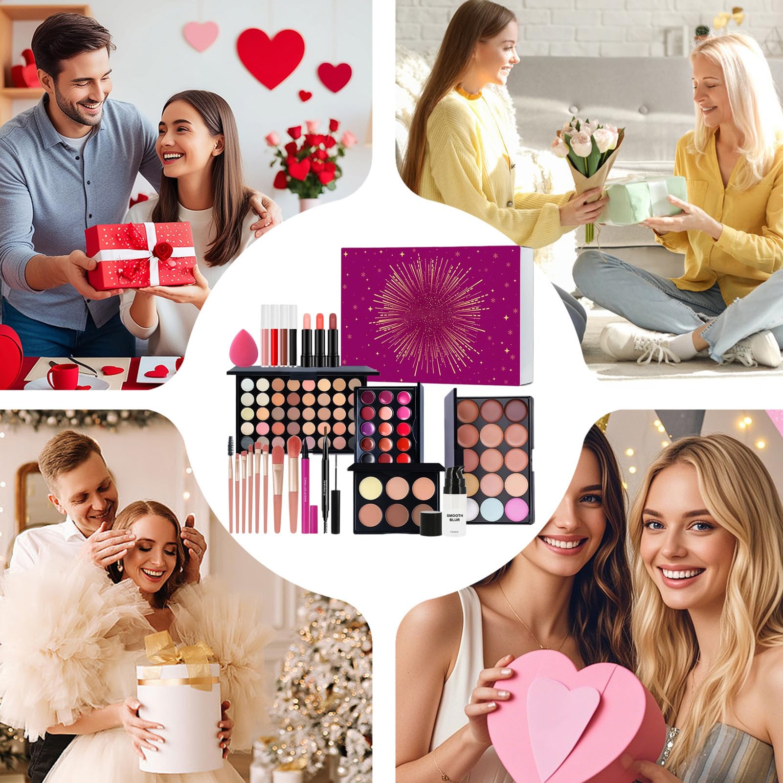 Set Di Trucco | Bellezza Palette di Ombretti Rossetto Pennello | Kit Completo Con Palette Di Ombretti Per Gli Occhi | Per Ragazze Adolescenti Principianti Compleanno Natale Moglie Festa