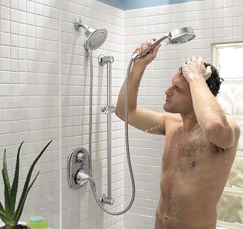 Miniatura 2 de Moen S6312 Icon Cabezal de ducha de una función de 5-78 pulgadas con caudal de 2.5 GPM, cromado