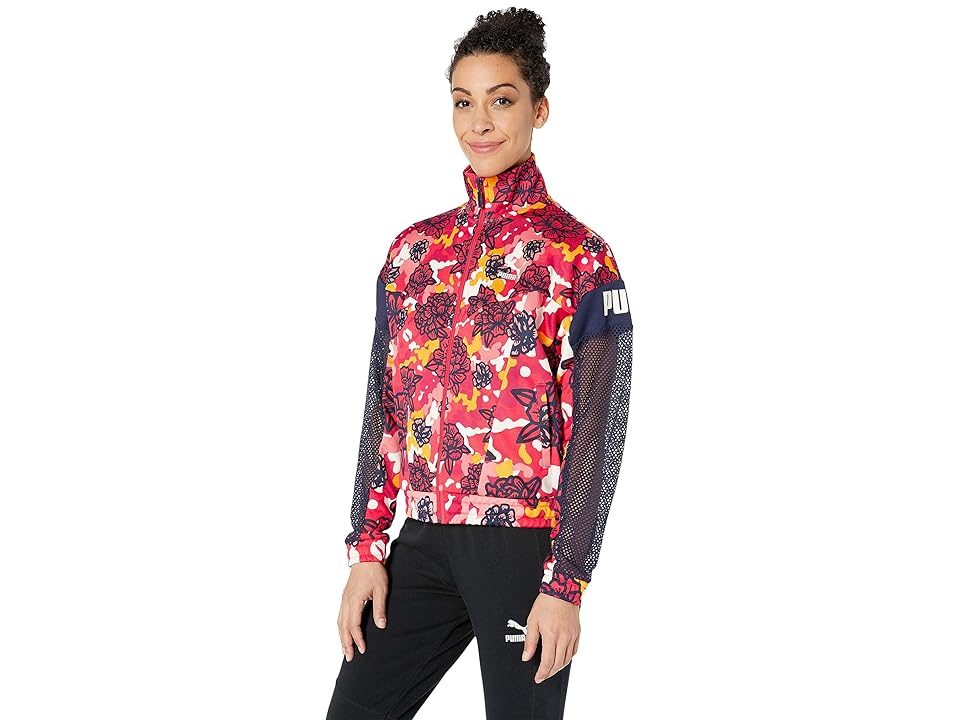 

PUMA Flourish Touch of Life Jacket (Hibiscus Multi) Women's Clothing, Red