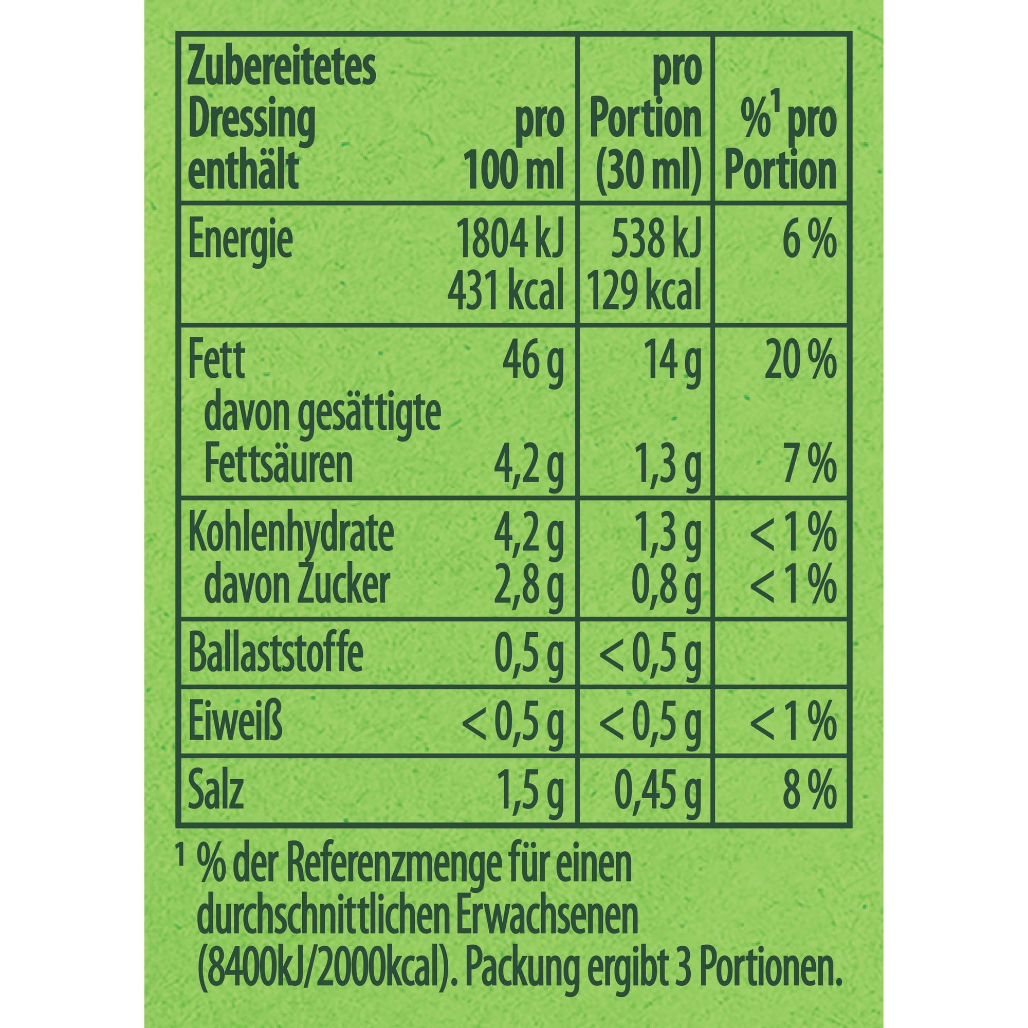 Knorr Salatkrönung Französische Art für ein leckeres Salatdressing mit natürlichen Zutaten* 15 x 5 x 90ml