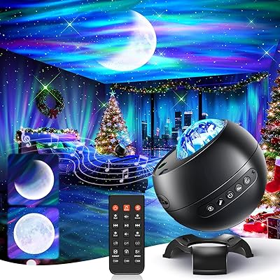 Christmas Gifts for Teens Boy Galaxy Projector for Bedroom, 21Colors Northern Lights,15White Noise&Bluetooth Star Projector Galaxy Lights, Remote Ambient Lighting,Aurora Christmas Decor Room Gifts
