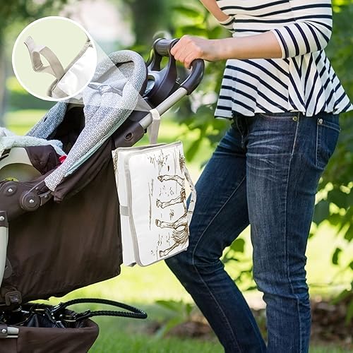 Miniatura 6 de Western Desert Cowboys - Cambiador de pañales impermeable con almohada incorporada, cambiador de pañales portátil para niñas y niños recién nacidos