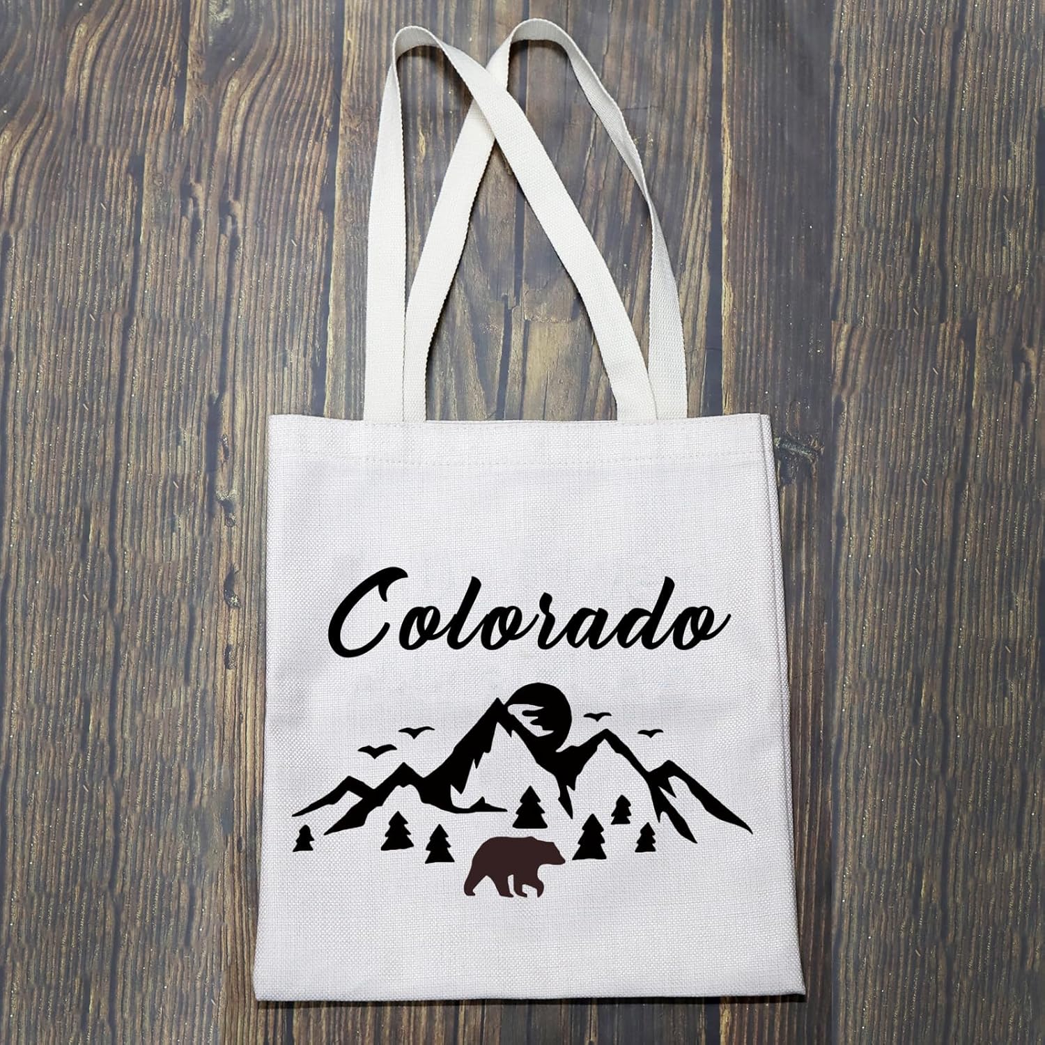 BLUPARK Colorado Souvenir Tote Bag - Colorado Lover Gift & Travel Shopping Bag with Mountain Design - Image 3