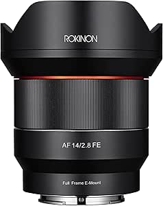 Rokinon 14mm F2.8 Full Frame Auto Focus Lens for Sony E-Mount, Black (IO14AF-E)