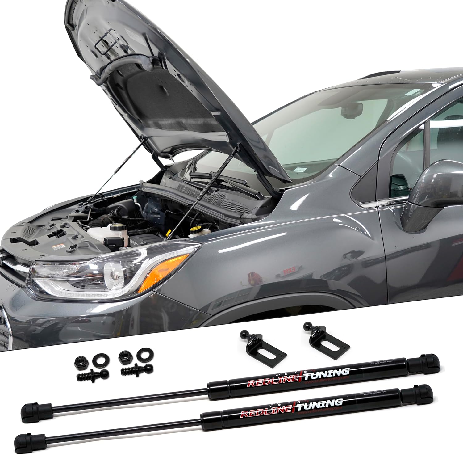 Redline Tuning 21-16012-02 Hood Quicklift Plus System Compatible with Chevrolet Trax & Buick Encore 2017-2022 (All Black Components)