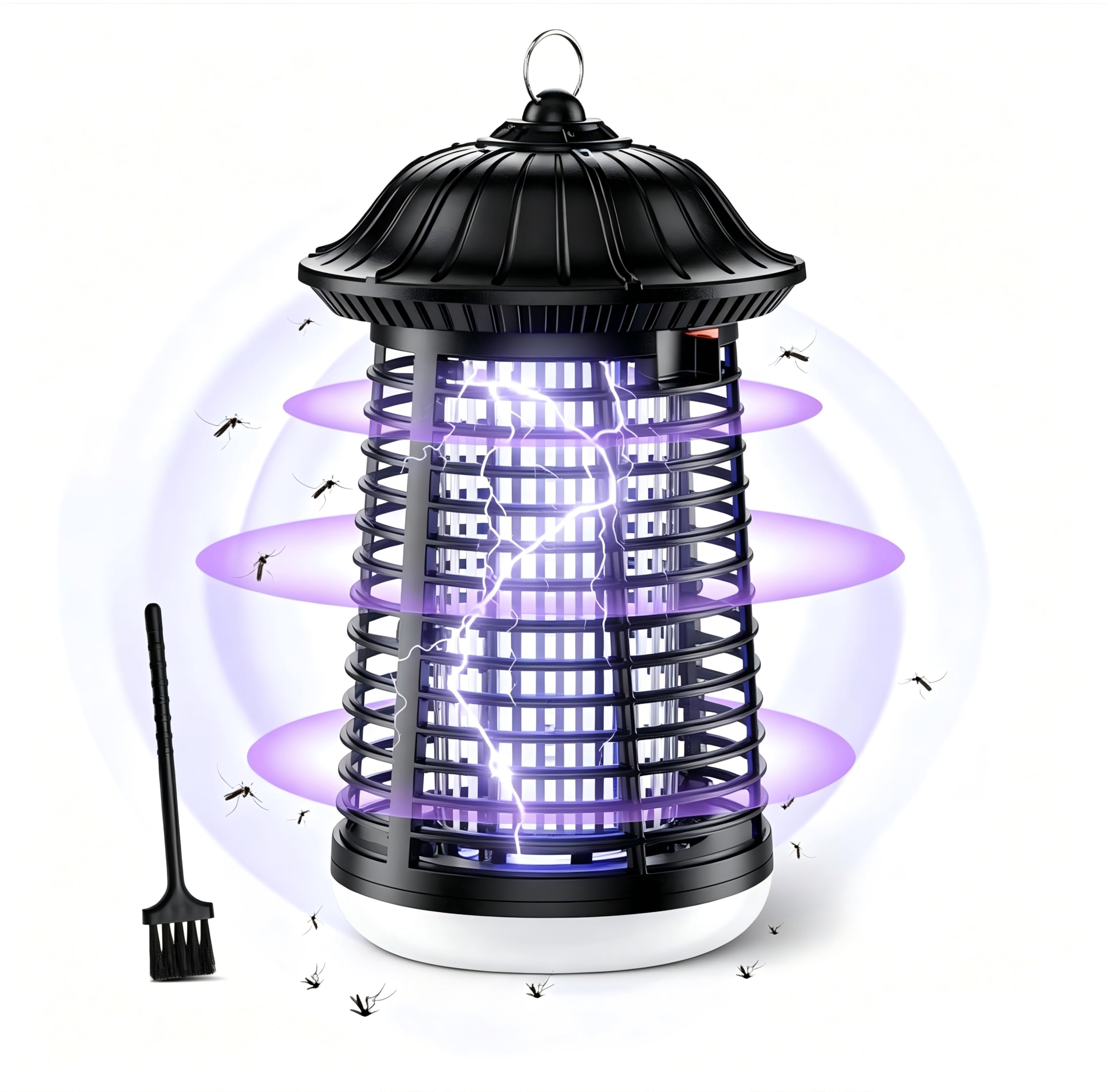 PKBD Electric Bug Zapper Indoor/Outdoor, Insect Fly Swatter Zapper Mosquito Trap, Insect Killer for Home, Noir