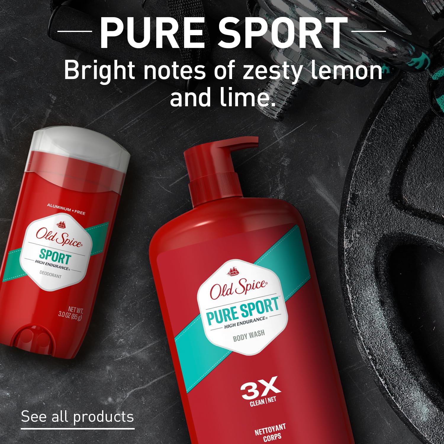 Old Spice High Endurance Body Wash for Men, 33.4 oz, Pack of 4