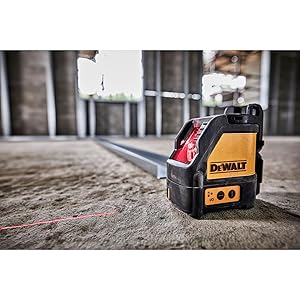 DEWALT Line Laser, Self-Leveling, Cross Line, Red Beam (DW088K)