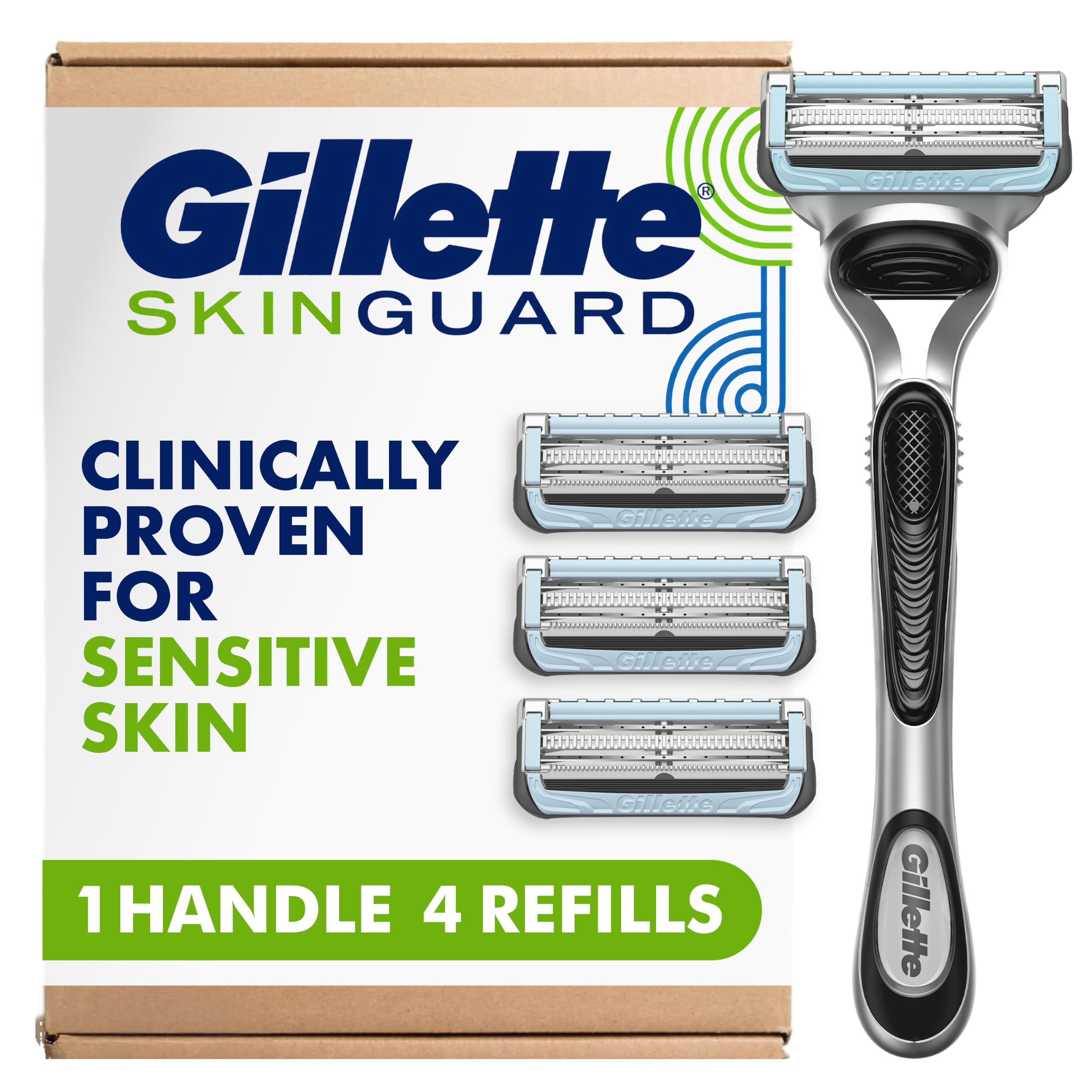 Amazon.com: Gillette SkinGuard Razors, 1 Gillette Razor, 4 Razor