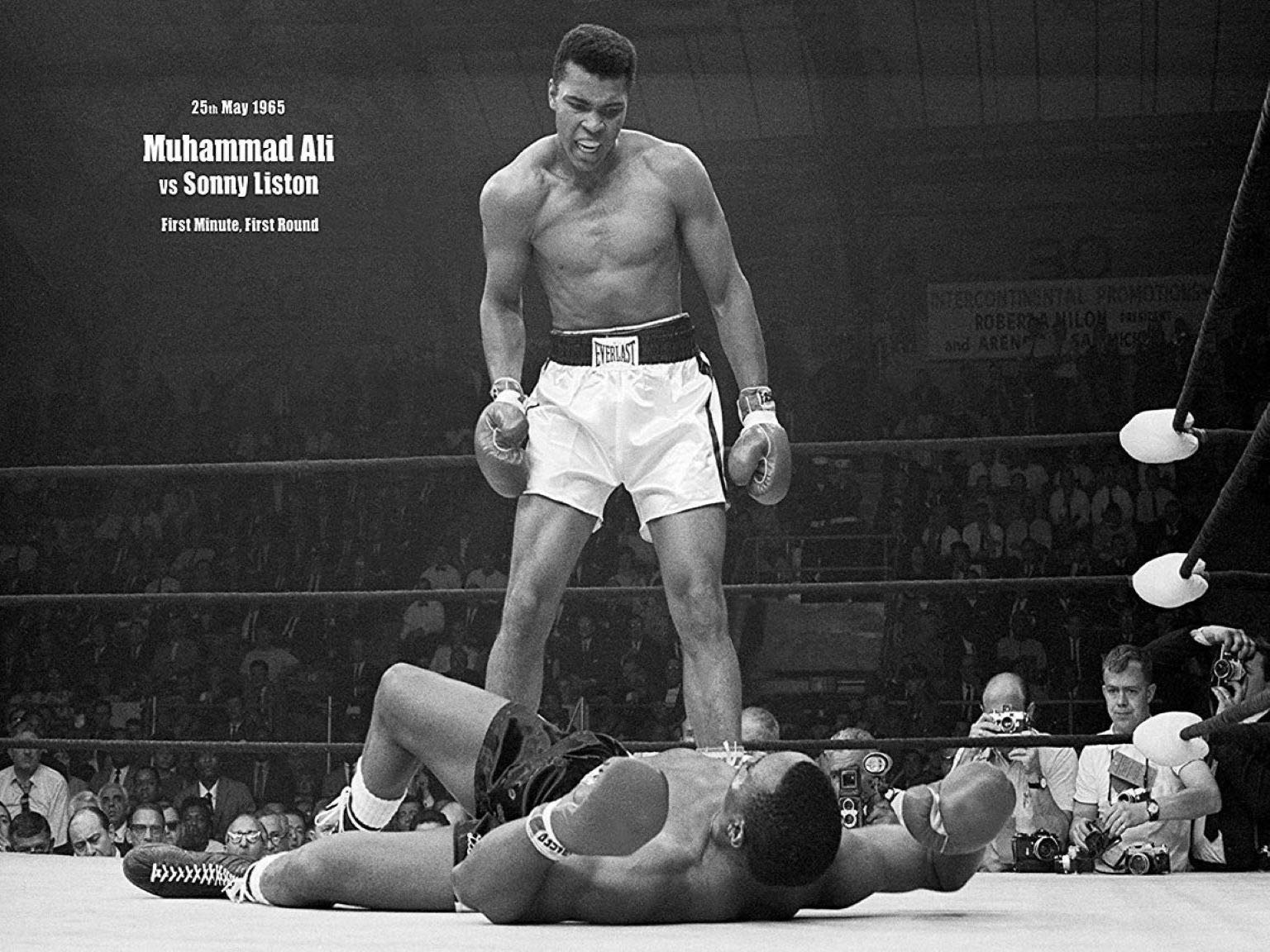 Credence CollectionsCredence Collections Muhammad Ali Famous First Minute Knockout HD Poster 12 x 16