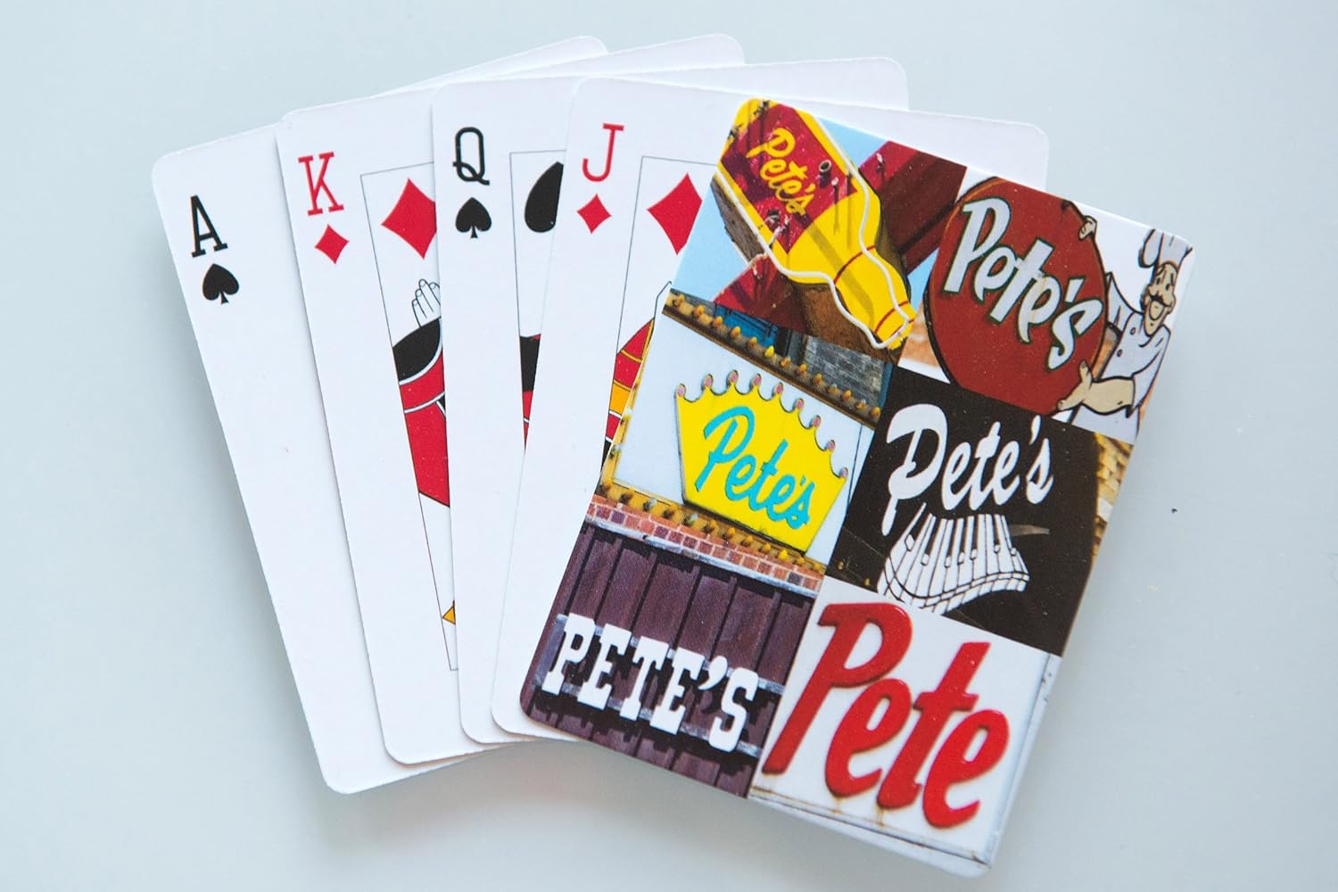 PETE Personalized Playing Cards featuring photos of actual signs