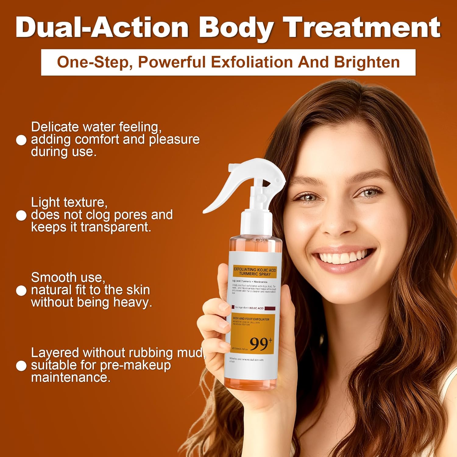 Peel Shot Keratin Care Kojic Acid Turmeric Spray 200ml - Exfoliating Body Spray with Retinol, Niacinamide for Face & Body - Gentle Peeling Solution for Smooth, All Skin Types (Yellow, 1 Pack) - Image 6