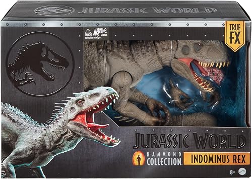 Mattel Jurassic World JKG98 Hammond Collection Indominus Rex Action Figure, Total Length: Approx. 28.7 inches 73 cm, Includes Replacement Parts, For Collectors Ages 8 and Up, Brown