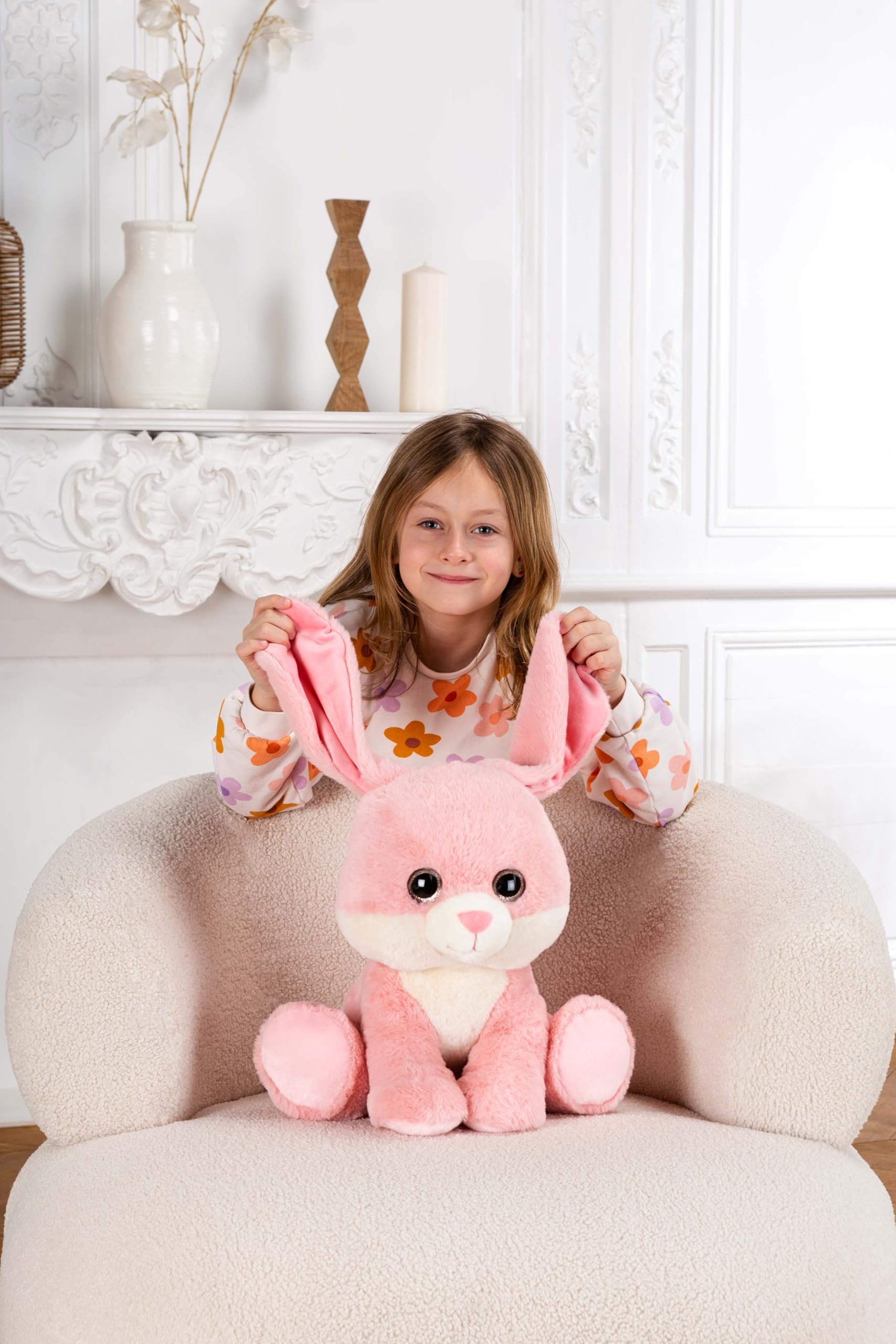 Gipsy Toys Królik Pluszowa zabawka Puppy Eyes Pets 40 cm, różowa