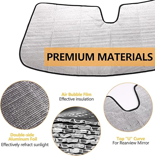 Miniatura 4 de Daeiclru Parasol para parabrisas de automóvil compatible con Toyota Supra GR A90 A91 MK5 2019-2022, reflector plegable de rayos UV, parasol para