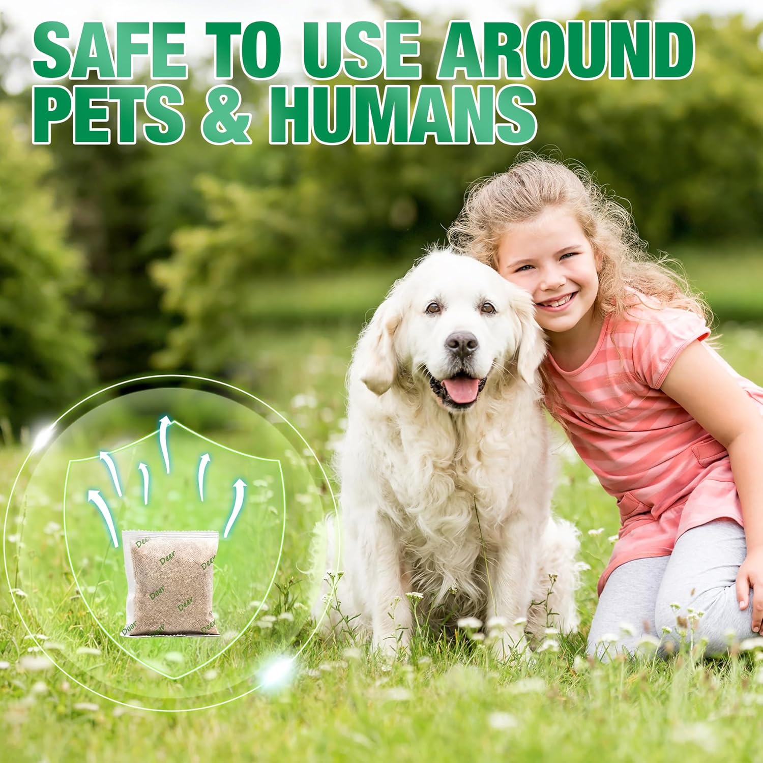 16 Pack Peppermint Deer Repellent Pouches, Natural Deer Repellent Keep Deers Out from Outdoor Tree Yard Attic Garden House, Long-Lasting Protection, Safe for Dogs and Children, Yellow