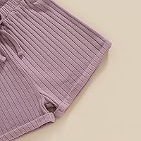 Vista 7 de Ropa de verano para niña pequeña, con estampado de margaritas, sin mangas, con volantes, pantalones cortos