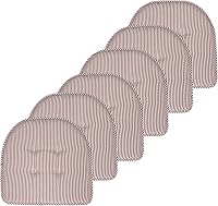 Vista 32 de Sweet Home Collection - Cojín de espuma viscoelástica para silla con capitoné, antideslizante, parte trasera de goma, en forma de U, 17 x 16 Gris