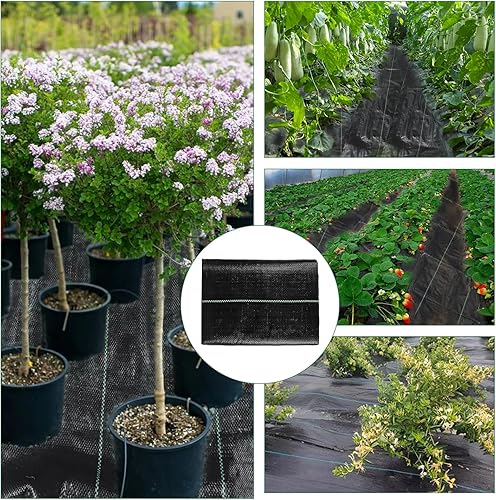 Miniatura 7 de 4 x 100 pies de tela de tela resistente para jardín, cubierta de tierra de jardín con 30 clavijas de seguridad en forma de U para jardín y tierra (4