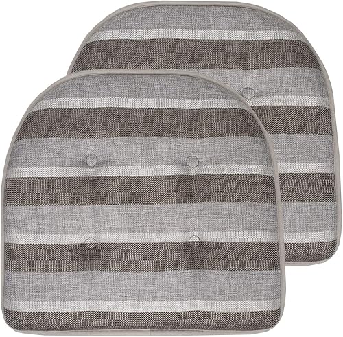 Miniatura 97 de Sweet Home Collection - Cojín de espuma viscoelástica para silla, con capitoné, parte trasera de goma antideslizante, en forma de U, de 17 x 16