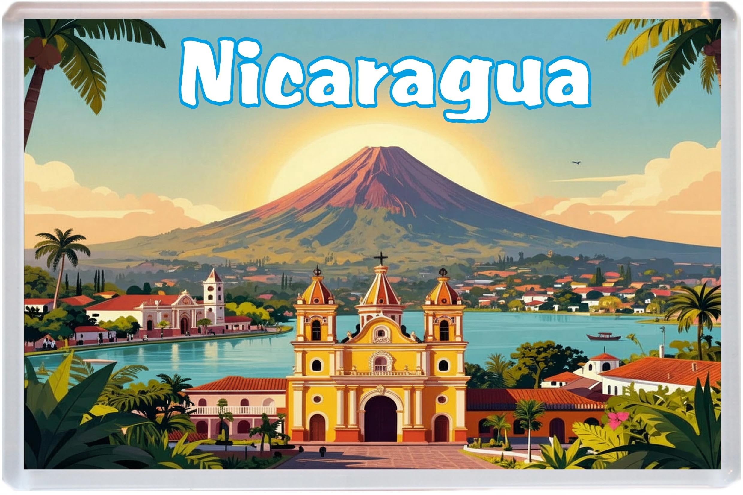 Nicaragua - Artistic Jumbo Fridge Magnet 96 x 67mm BBS26FM26