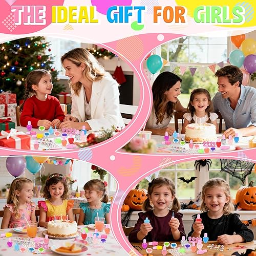 Miniatura 6 de Juego de esmaltes de uñas para niñas, 21 unidades, no tóxico, a base de agua, juego de esmalte de uñas para niños pequeños, juguetes de maquillaje,