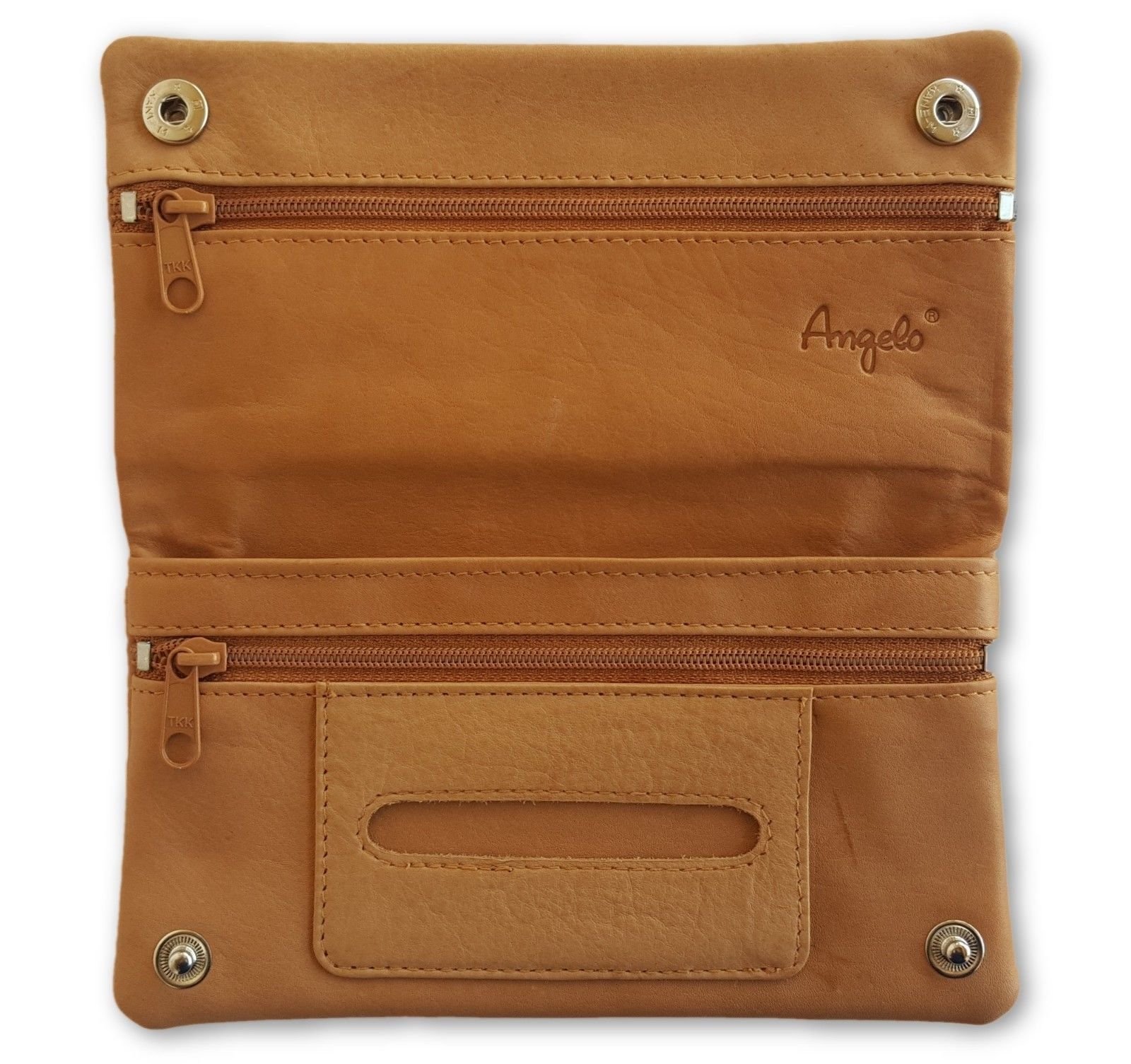 Angelo Ryo Genuine Soft Leather Tobacco Pouch Light Brown