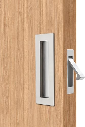 Miniatura 11 de Dontay Manijas de Puerta Corrediza de Bolsillo, Herrajes de Puerta de Bolsillo de Acero Inoxidable 304 Sin Seguro, Tiradores de Dedo Empotrados al
