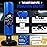THB Punching Bag for Kids - Inflatable Punching Bag Stand with Boxing Gloves for Kids Age 3-8, 63 Ninja Boxing Bag with Electric Air Pump to Practice Taekwondo, Karate, MMA, Bouncing Back (Blue)