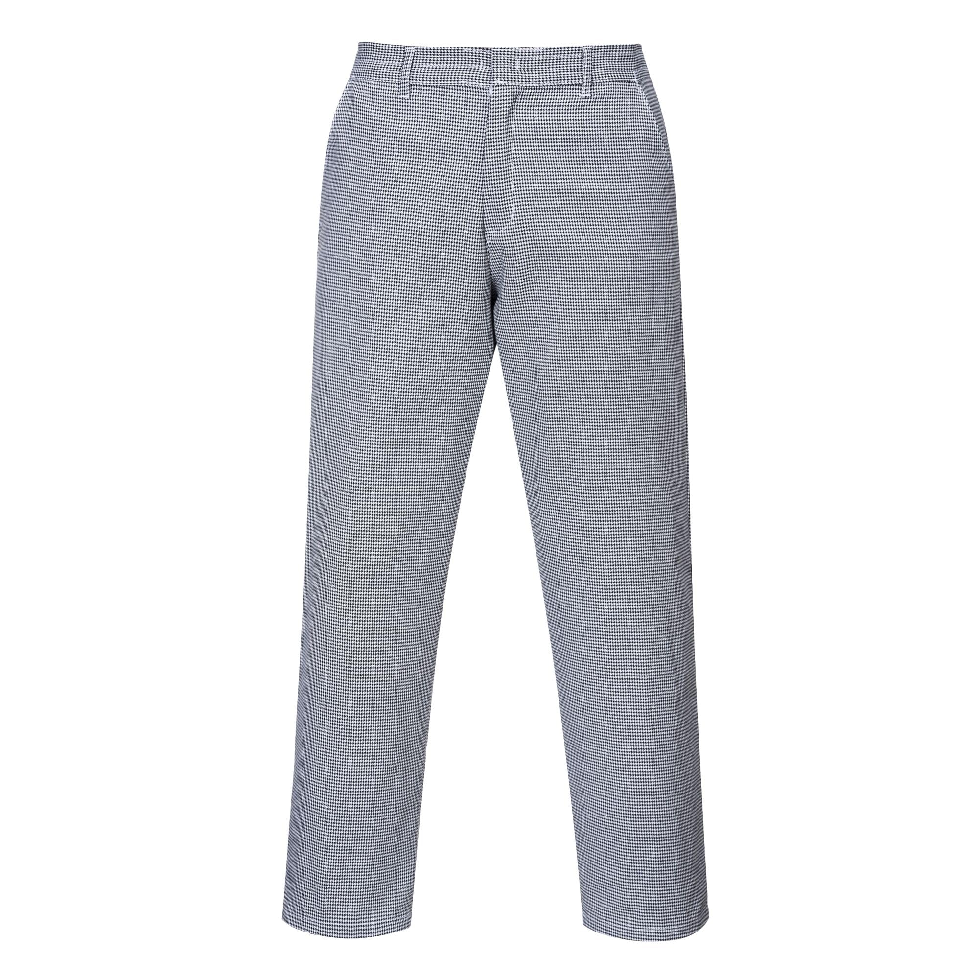 Portwest Pantalón De Chef Harrow, Tamaño: XL, Color: Pata de gallo, S068HTRXL
