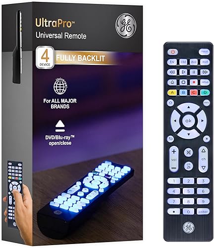 GE 33709 - Control remoto universal para Samsung, Vizio, LG, Sony, Sharp, Roku, Apple TV, TCL, Panasonic, Smart TV, reproductores de streaming,