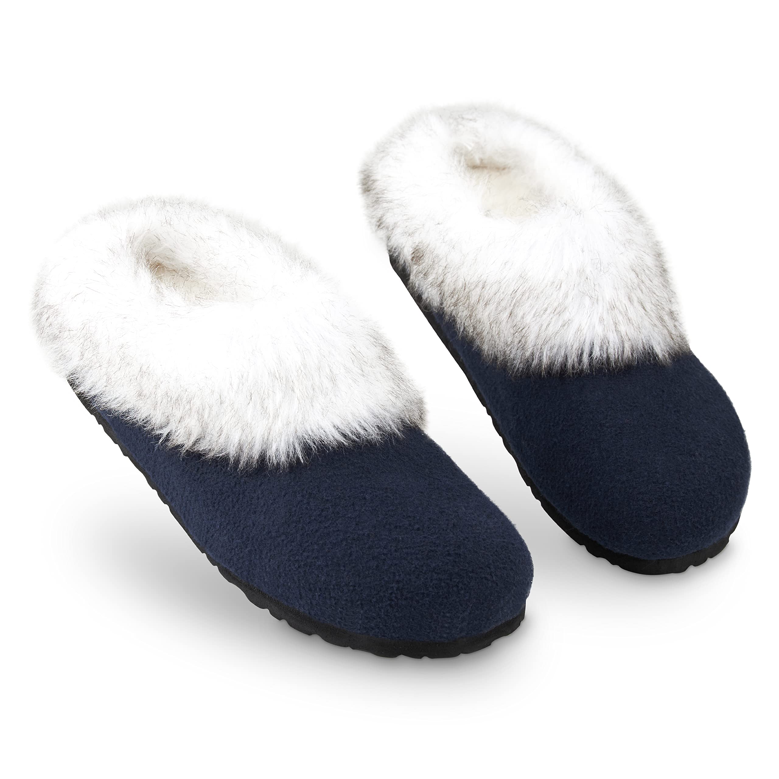 DUNLOP Pantofole Donna, Ciabatte Pelose Donna Invernali da Casa Antiscivolo con Suola in Gomma
