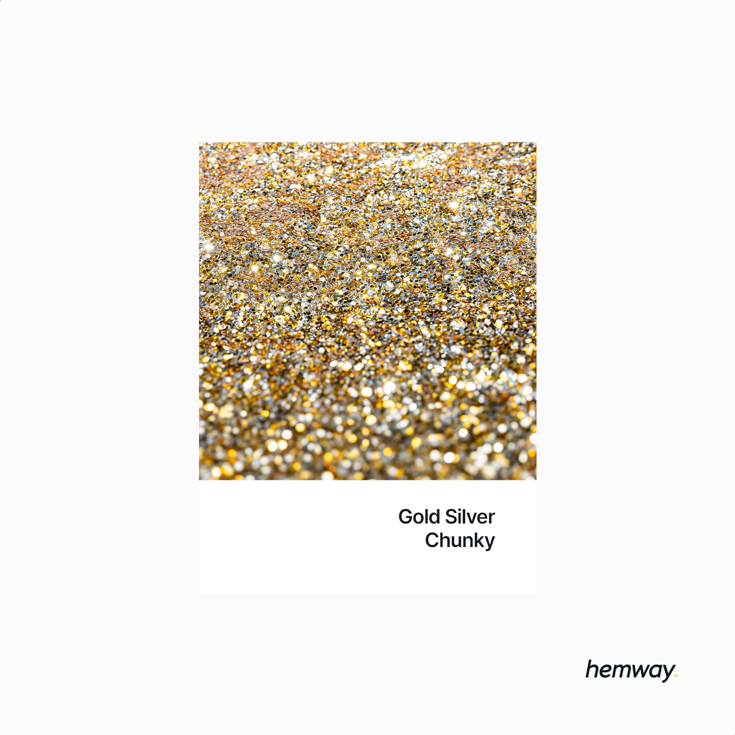 Hemway Glitter Shaker Gold Silver 130g x2 Pack Chunky, Craft Glitter Shakers for Resin & Epoxy Crafts, Christmas Art Supplies - Image 2