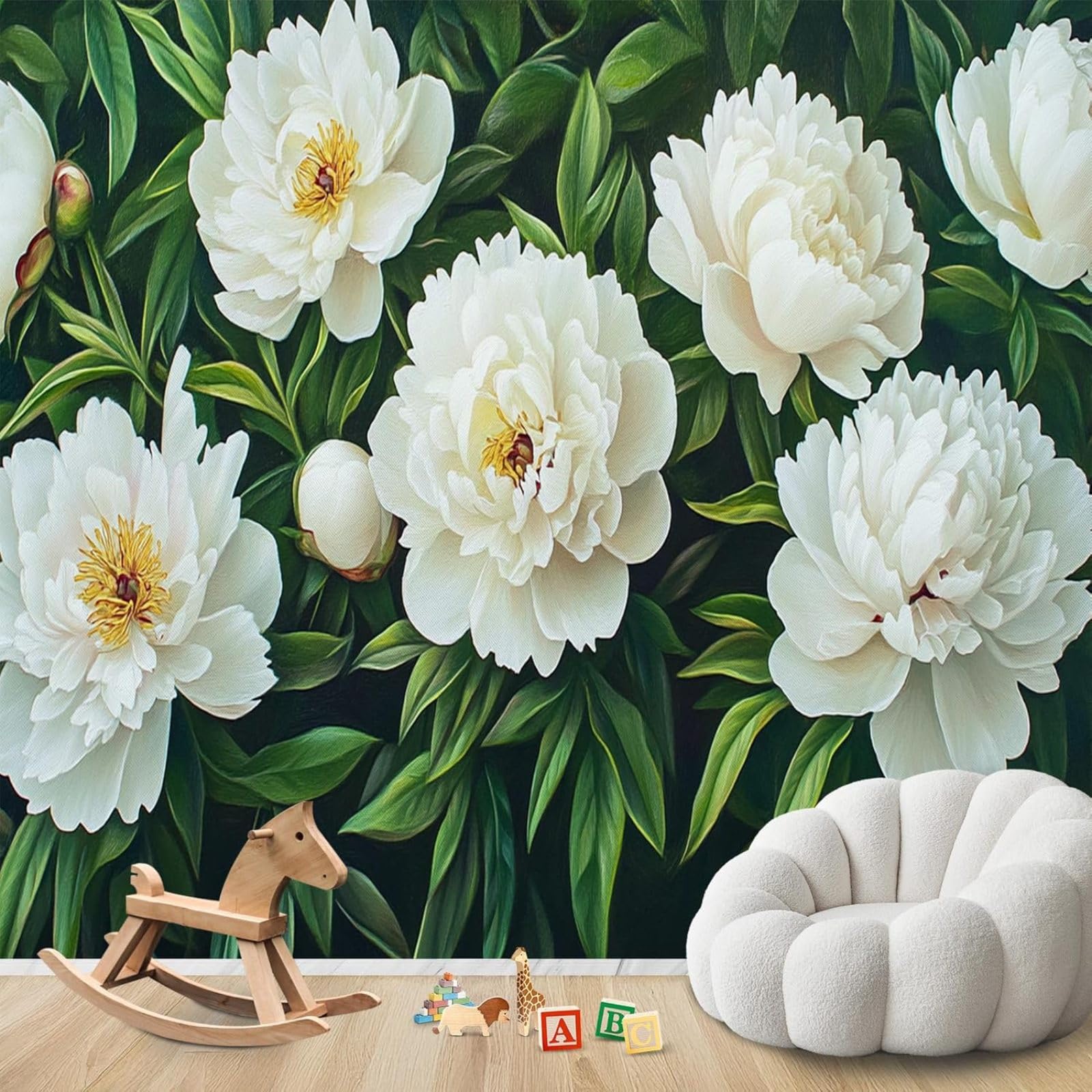 kfjhgbdshhj Photo Wallpaper Flowers Wallpaper Non-Woven Modern Living Room Bedroom Children's Room Wall Decoration Motif Wallpaper,300cmx210cm Stickers - Frameless Painting - Poster