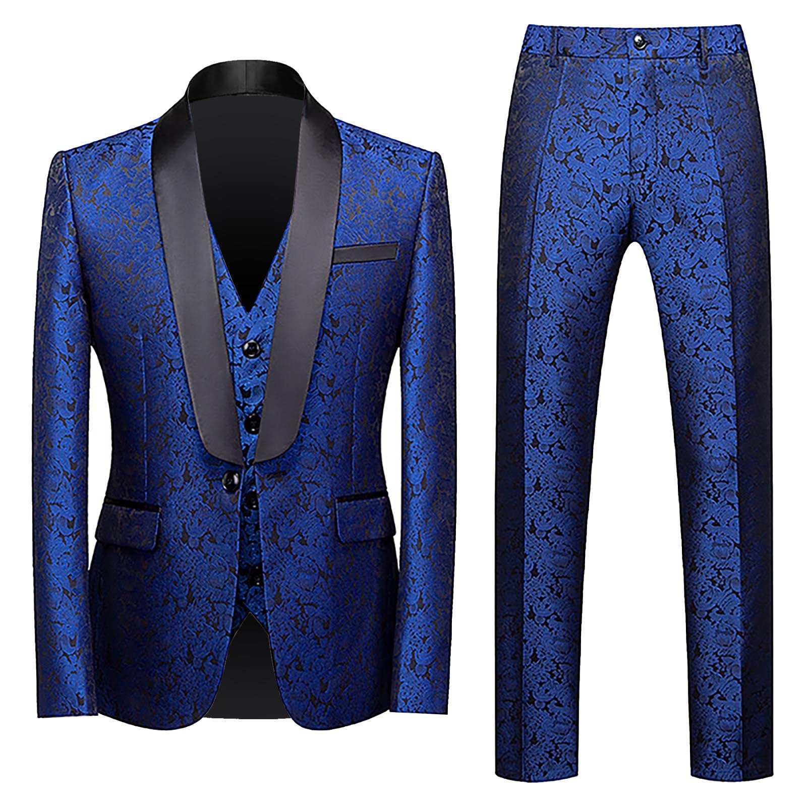Herrenanzug Herren 3 Teilig Einfarbig Slim Hochzeitsanzug Party Sakko Suits Sommeranzug Business Sakko Hosenjacke Weste Anzughosen Elegant Freizeitanzug Langarm Mäntel Jacken Anzug