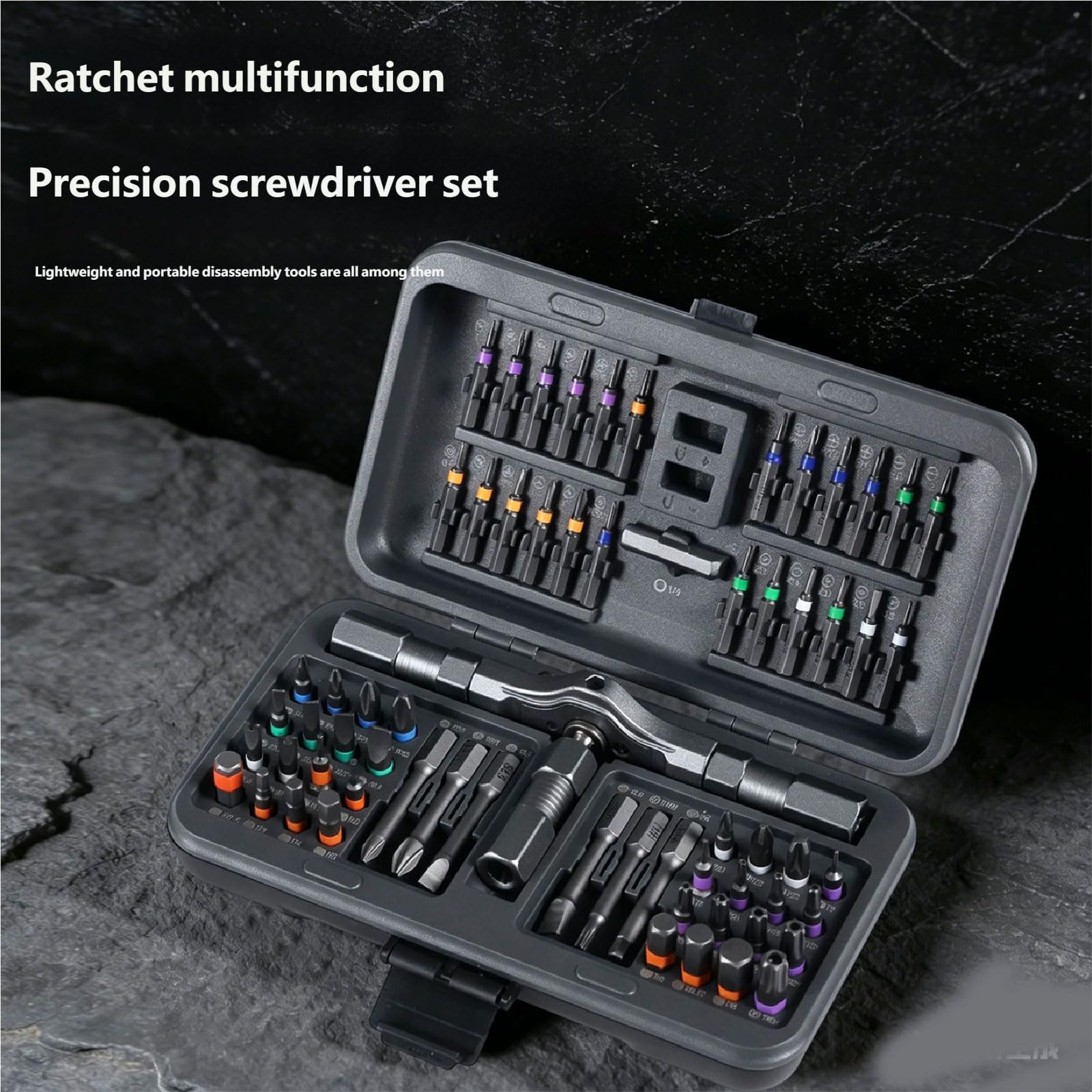 Professionale cacciaviti magnetici a cricchetto a punta multipla 66 in 1, ideale per progetti artigianali, manutenzione in officina, set cacciaviti a cricchetto
